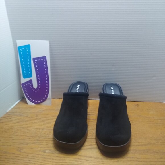 Torrid Women's Black Suede Platform Mules 10 ww - Picture 6 of 7